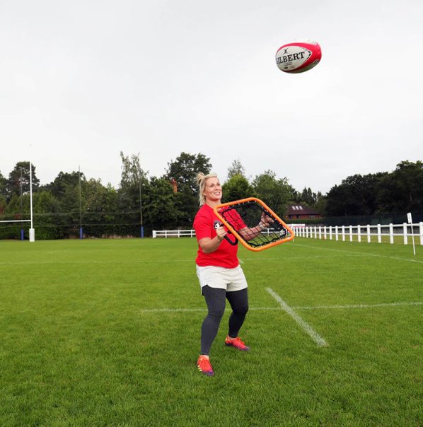 Crazy Catch Freestyle rebound net shown in action with a player training hand-eye coordination and catching skills