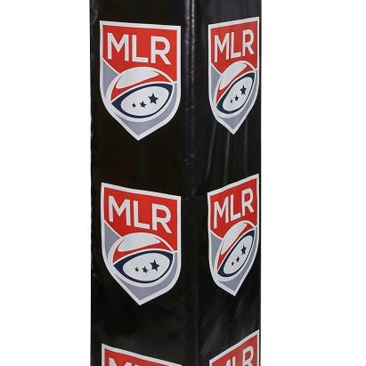 Ram Rugby digitally printed custom post protector wrap set in vibrant colors, designed to refresh existing rugby post pads.