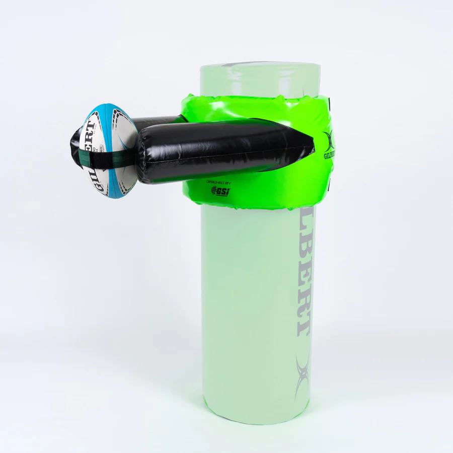 Gilbert Jackal Arms Training Aid by Ram Rugby EU showing senior hit shield’s durable red padded surface for tackle skill drills