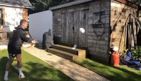 Ram Rugby Solo Skills Ball half rugby ball with flat end for passing practice and solo training against walls