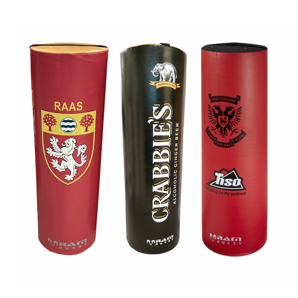 Variety of durable Custom Tackle Bags in different colors and sizes, designed for organized fishing gear storage and transport.