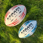 Ram Rugby Micro Softee Size 2.5 kids training rugby ball in soft cotton-filled design, ideal for ages 4-6 years beginners