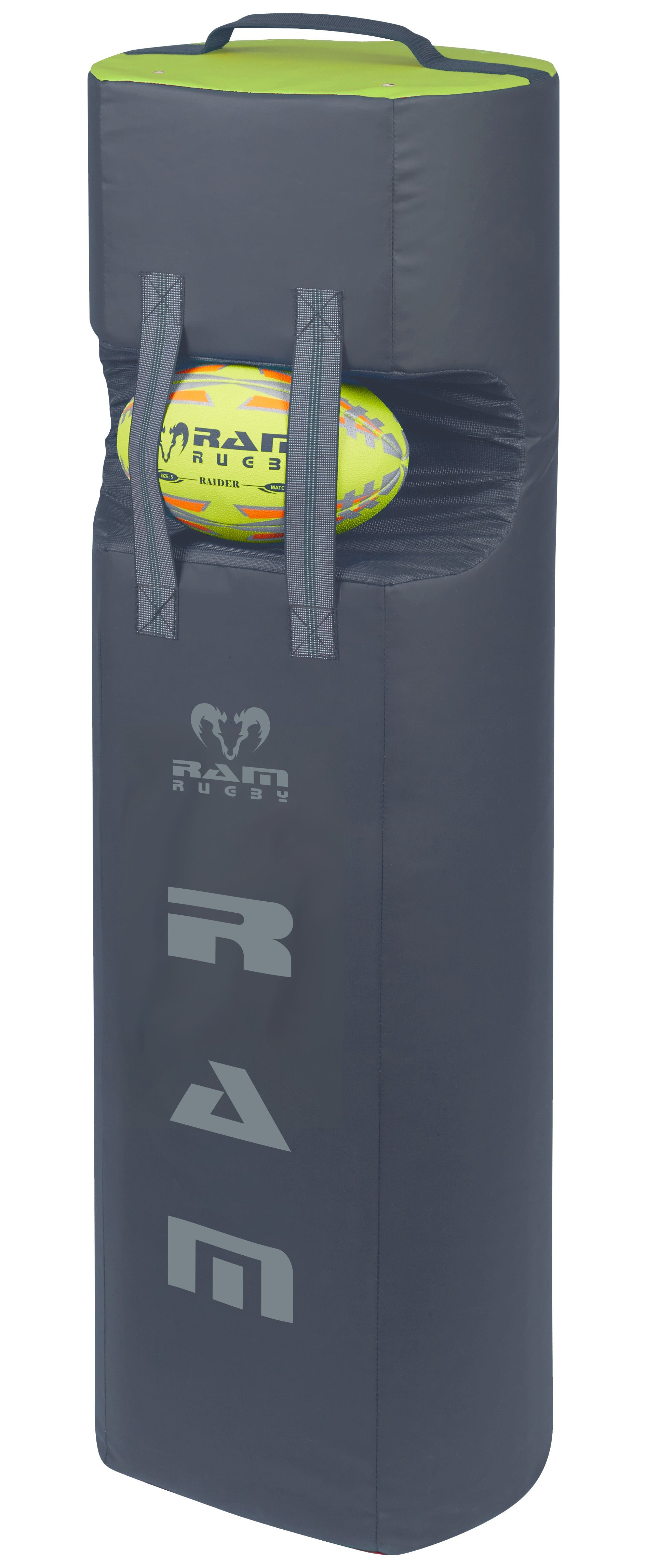 Ram Rugby Ripper Tackle Bag in red high-density foam, durable training gear for rugby tackling and ball ripping practice
