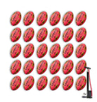 Close-up of Ram Rugby Gripper 2.0 Pro Trainer Neon Pink size 5 rugby ball showing texture and logo detail