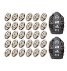 Thirty Ram Rugby Gripper 2.0 Pro Trainer rugby balls stacked with two black breathable ball bags for storage and transport