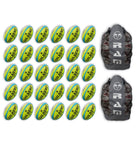 Gilbert G-TR4000 Trainer Neon rugby ball bundle featuring 30 fluorosize 5 balls with 2 breathable ball bags in neon colors