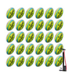 Gilbert G-TR4000 Trainer neon yellow rugby balls stacked with two black breathable ball bags for size 5 training bundle