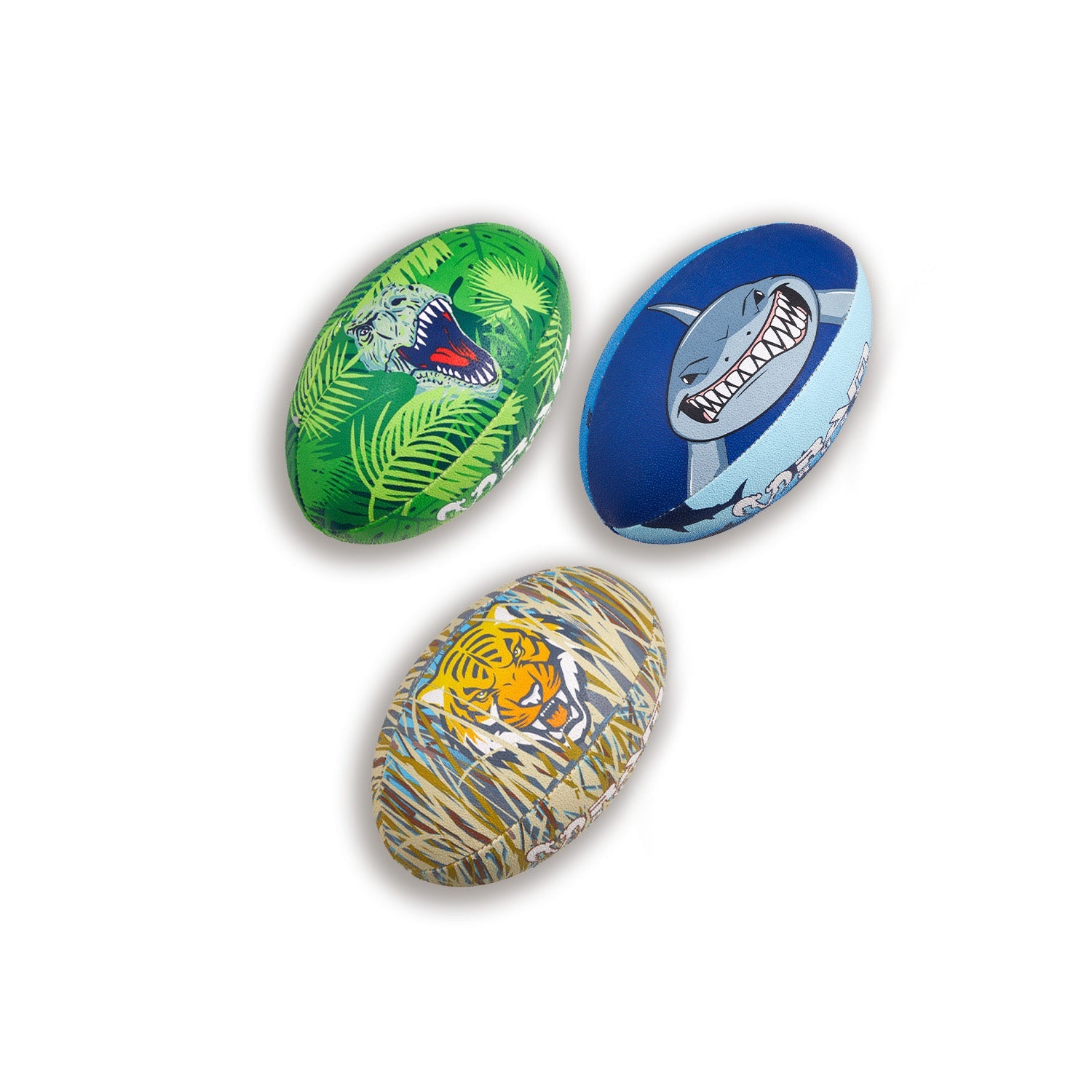 Ram Rugby Animal Design Squad Trainer rugby ball with durable 3 ply polycotton and 3D grip, ideal for all ages training