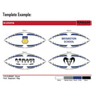 Ram Rugby custom rugby ball bundle with personalized logo printing on multiple colorful balls with carrying bag included