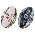 Ram Rugby custom printed mini and midi rugby balls in vibrant colors with logo, perfect for schools and promotional gifts