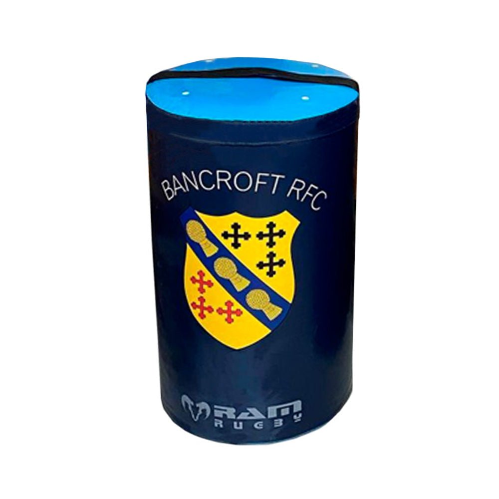 Ram Rugby custom tackle bag in red and black, UK made durable training gear with multiple logo design options