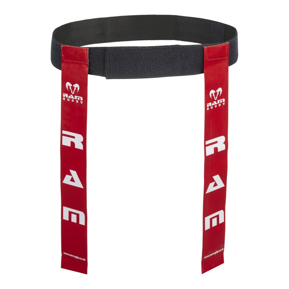 Blue Ram Rugby custom PVC tag rugby belt set with logo print, adjustable straps for tag rugby training and matches