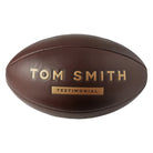 Ram Rugby Custom Vintage Leather Heritage Rugby Ball Size 5 showing embossed logo and textured brown leather surface close-up