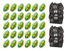Gilbert G-TR4000 Trainer Neon rugby ball bundle with 30 fluorescent size 5 balls and 2 breathable carry bags