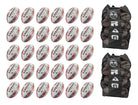 Ram Rugby Squad Trainer Ball Bundle with 30 durable size 5 training balls and 2 breathable mesh storage bags for rugby practice