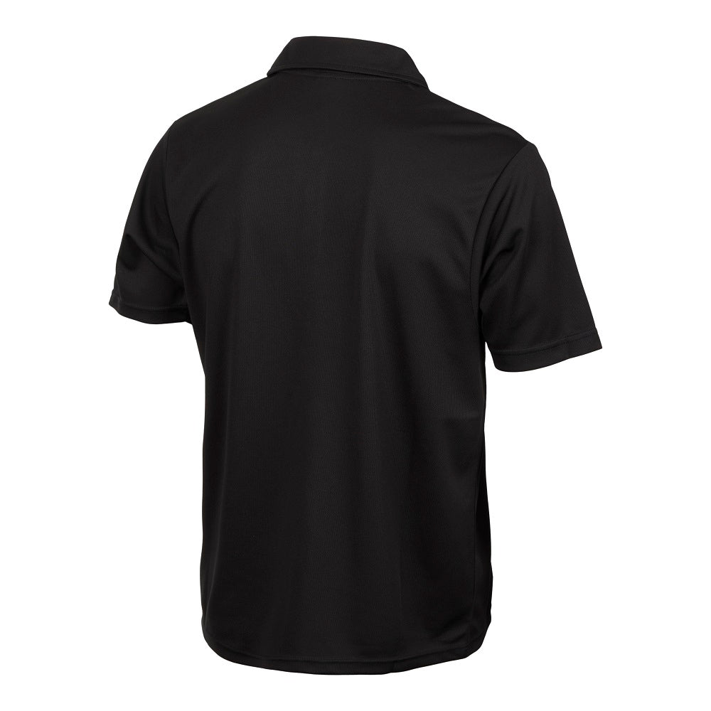 Lightweight grey Ram Rugby Technical Polo Shirt with moisture-wicking fabric, UPF 30+ protection, and 3-button placket