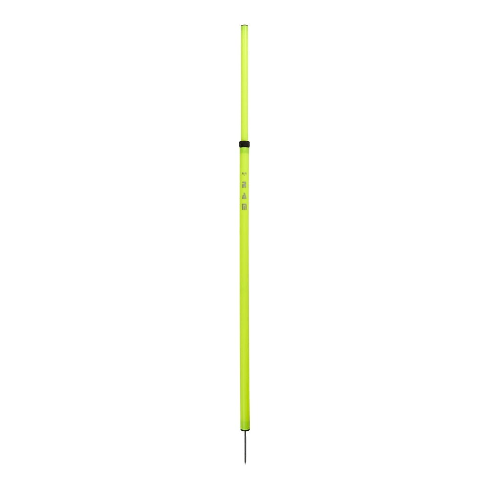 Ram Rugby set of 12 fluorescent yellow telescopic adjustable training poles in durable PVC for rugby agility drills